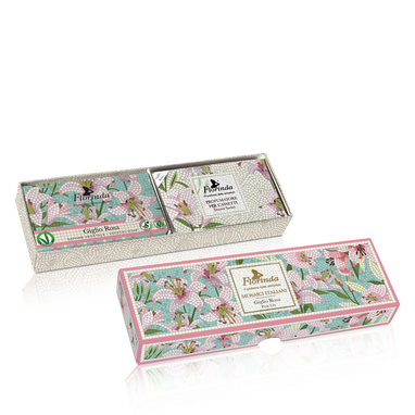 Mydlová kazeta Florinda Mosaico - Mydlo Giglio Rosa 200 g + 3 x vôňa Giglio vrecúško