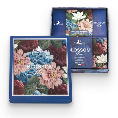 Mydlová kazeta Florinda - Mydlo Blossom bleu 200 g + 3 x vôňa Blossom vrecúško