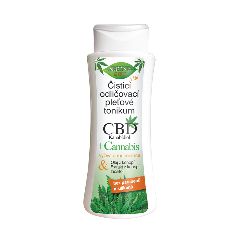 BC BIO CBD+CANNABIS Čistiace odličovacie pleťové tonikum 255ml