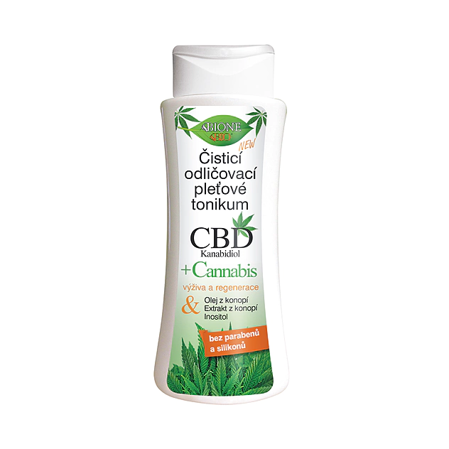 BC BIO CBD+CANNABIS Čistiace odličovacie pleťové tonikum 255ml