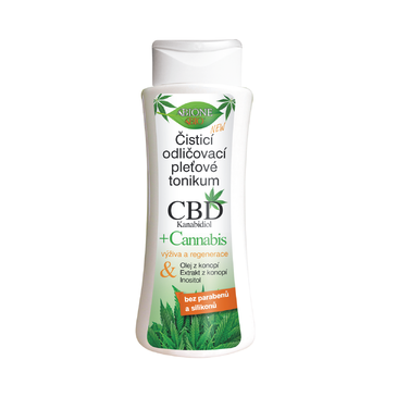 BC BIO CBD+CANNABIS Čistiace odličovacie pleťové tonikum 255ml