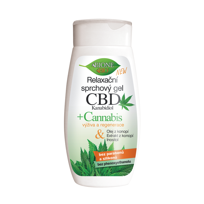 BC BIO CBD+CANNABIS Sprchový gél relaxačný 260 ml