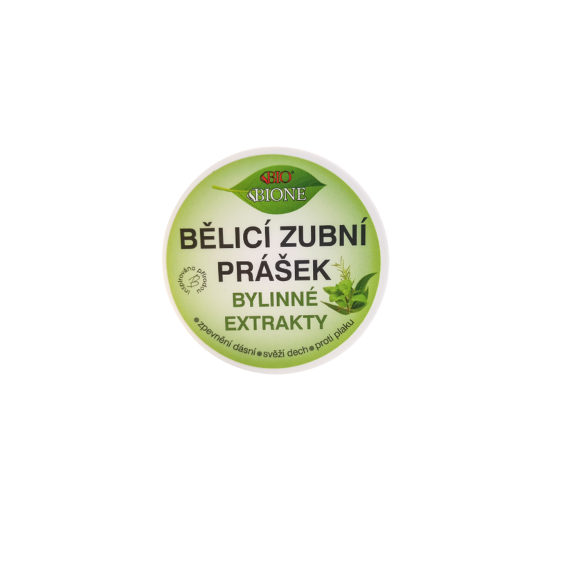 BC BIO Dentamint Bieliaci zubný prášok bylinné extrakty 40 g