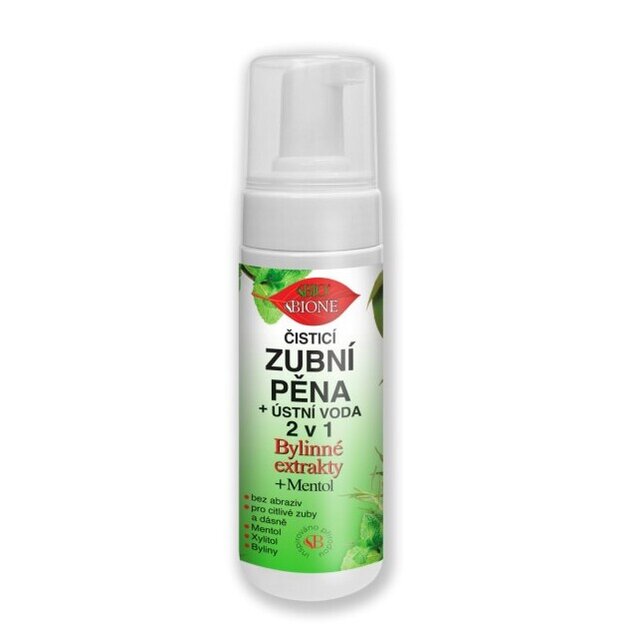 BC BIO Dentamint Zubná pena + ústna voda 2 v 1 - 155 ml