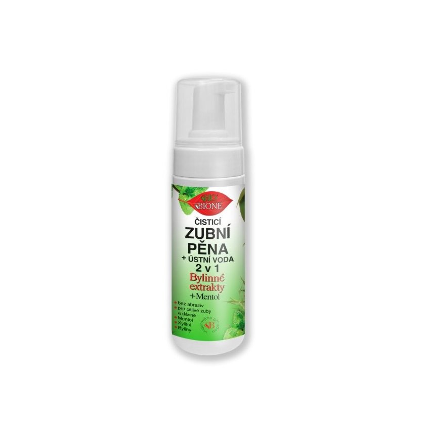 BC BIO Dentamint Zubná pena + ústna voda 2 v 1 - 155 ml