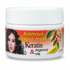 BC BIO Keratin + argánový olej Krémová vlasová maska kelímok 260ml