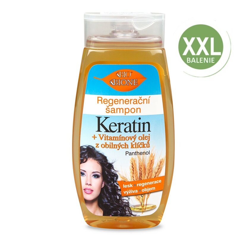 BC BIO Keratin s olejom z obilných klíčkov XXL Regeneračný šampón 400 ml
