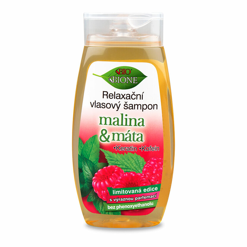 BC BIO Malina + Mäta Relaxačný šampón 260 ml s keratínom