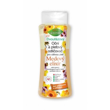 BC BIO Medový elixír Dvojfázový Očný a pleťový odličovač citlivá pleť 255 ml