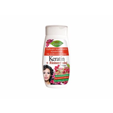BC BIO Ricínový olej + Keratín Regeneračný kondicióner na poškodené vlasy 260ml
