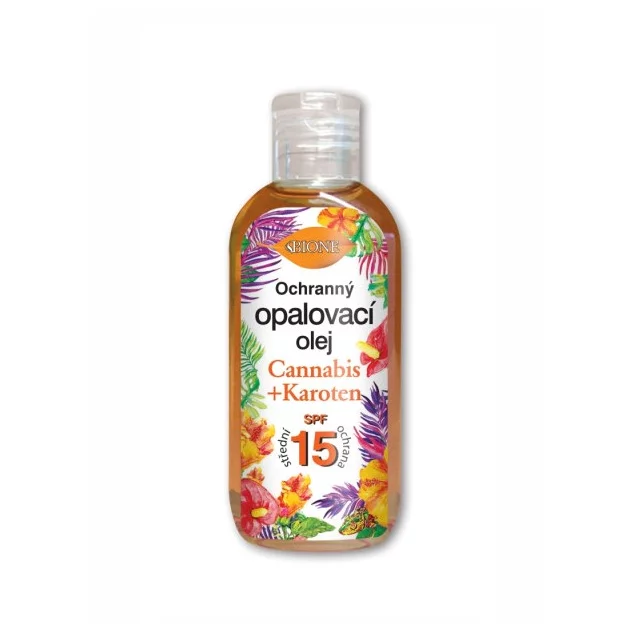 BC O BIONE Ochranný opaľovací olej SPF 15 Cannabis Karotén 100 ml
