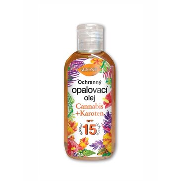 BC O BIONE Ochranný opaľovací olej SPF 15 Cannabis Karotén 100 ml