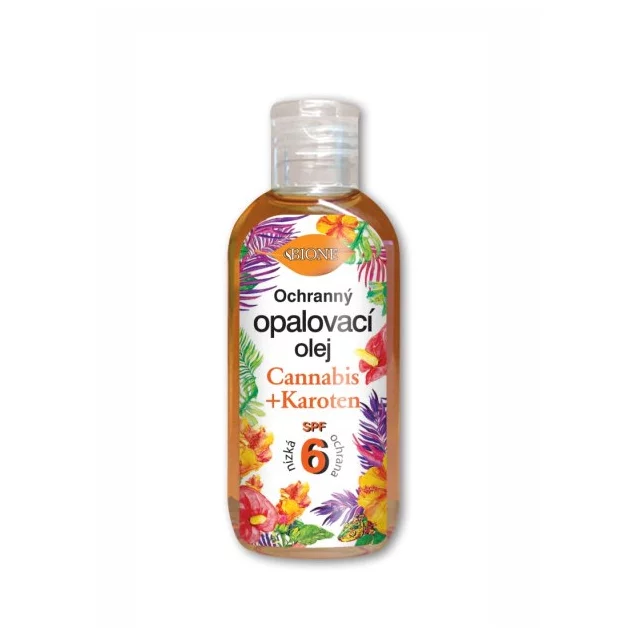BC O BIONE Ochranný opaľovací olej SPF 6 Cannabis Karotén 100 ml