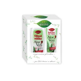 BIO Darčeková kazeta Aloe vera ( Telové mlieko + Balzam na ruky)