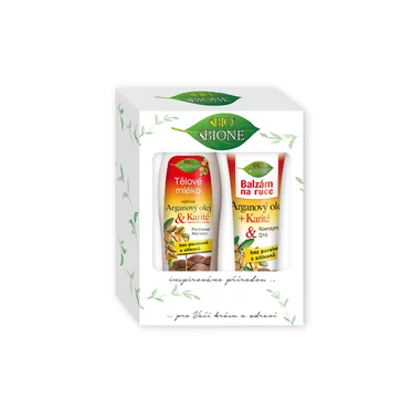 BIO Darčeková kazeta Argánový olej (telové mlieko + balzam na ruky) BIO Darčeková kazeta Argánový olej (telové mlieko + balzam na ruky)