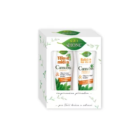 BIO Darčeková kazeta Cannabis (Telové mlieko + Balzam na ruky) BIO Darčeková kazeta Cannabis (Telové mlieko + Balzam na ruky)
