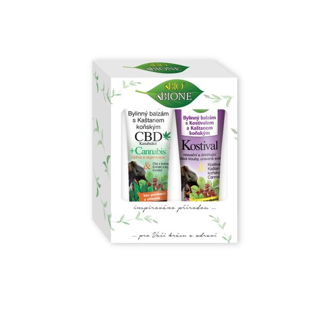 BIO Darčeková kazeta CBD (Konský balzam CBD + Konský balzam kostihoj)