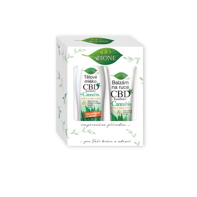BIO Darčeková kazeta CBD (telové mlieko + balzam na ruky)