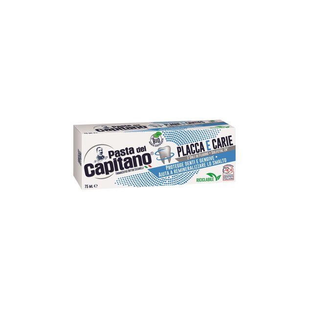 C BIO Zubná pasta del Capitano Placca e Carie 75 ml