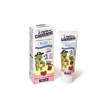 C Detská Zubná pasta Strawberry del Capitano od 3 rokov 75 ml C Detská Zubná pasta Strawberry del Capitano od 3 rokov 75 ml