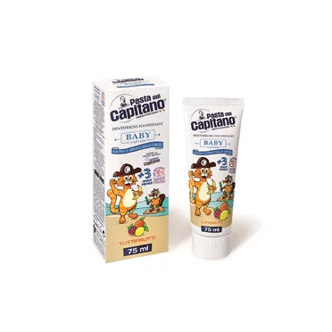 C Detská Zubná pasta Tutti Frutti del Capitano od 3 rokov 75 ml C Detská Zubná pasta Tutti Frutti del Capitano od 3 rokov 75 ml