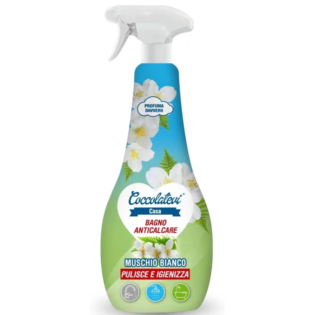 Coccolatevi Čistič kúpeľne Muschio Bianco vodný kameň 750 ml Z Coccolatevi Čistič kúpeľne Muschio Bianco vodný kameň 750 ml Z