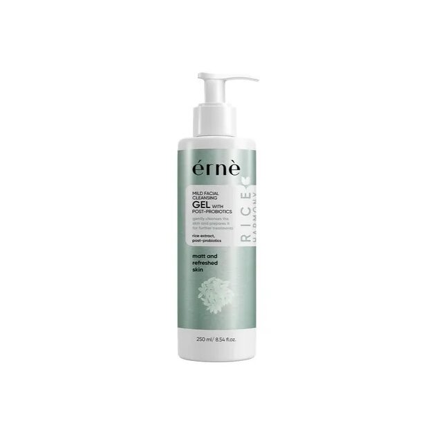 ERNE Čistiaci gél na tvár RICE harmony s probiotikami 250 ml