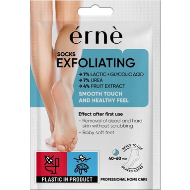 ERNE Exfoliačné PONOŽKY na odstránenie zhrubnutej kože na chodidlách 1 pár/bal