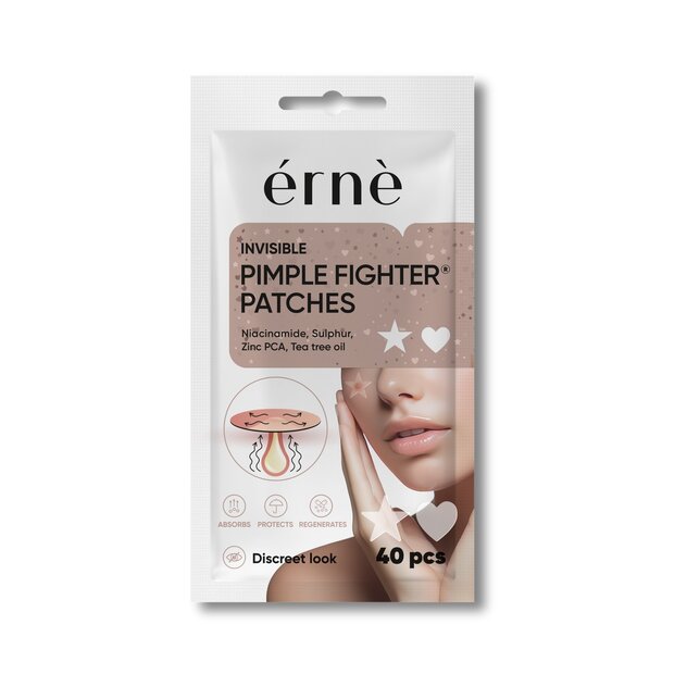 ERNE Náplasti na vyrážky a akné NEVIDITEĽNÉ HVIEZDY A SRDCIA mega balenie 40 ks