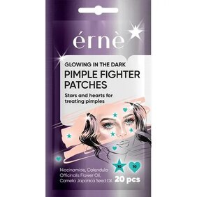 ERNE Náplasti na vyrážky a akné Svietiace v tme ODVÁŽNE HVIEZDY A SRDCIA 20 ks