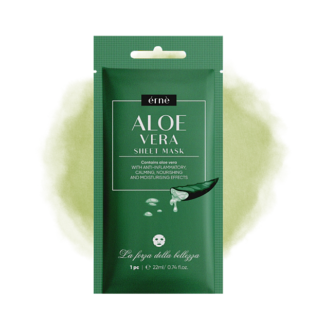 ERNE Pleťová maska textilná ALOE VERA regeneračná a upokojujúca 1 ks / 22 ml ERNE Pleťová maska textilná ALOE VERA regeneračná a upokojujúca 1 ks / 22 ml