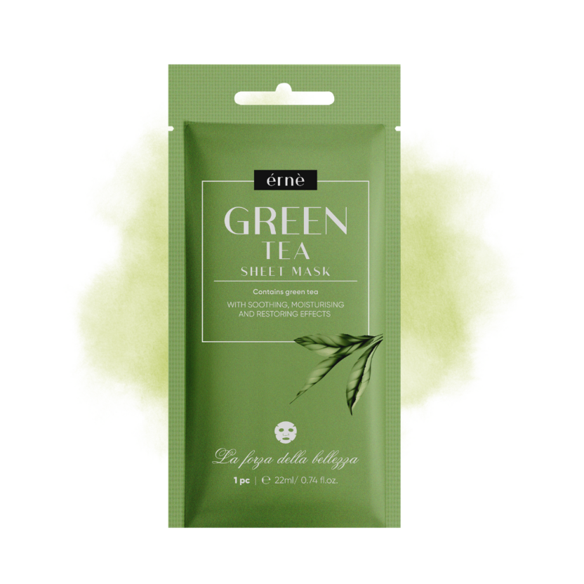 ERNE Pleťová maska textilná GREEN TEA upokojujúca 1 ks / 22 ml