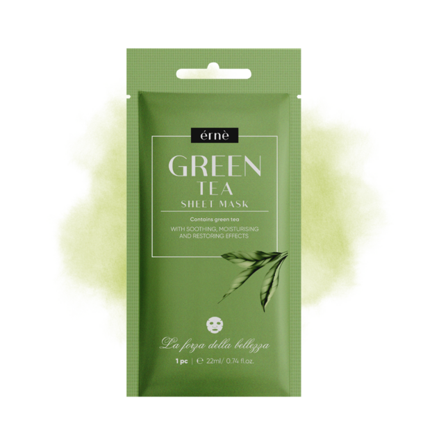 ERNE Pleťová maska textilná GREEN TEA upokojujúca 1 ks / 22 ml