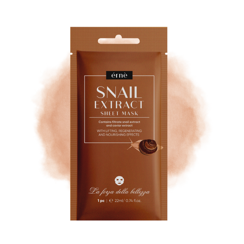 ERNE Pleťová maska textilná SNAIL EXTRACT liftingová a vyživujúca 1 ks / 22 ml