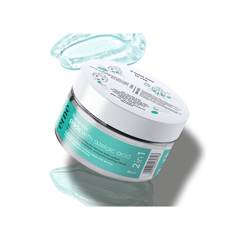 ERNE Tampóny na tvár s kyselinou azelaovou 2v1 CLEANSING PADS AZELAIC ACID 30ks/bal