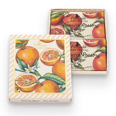 Mydlová kazeta Florinda - 2 x Mydlo Arancio Rosso 200 g