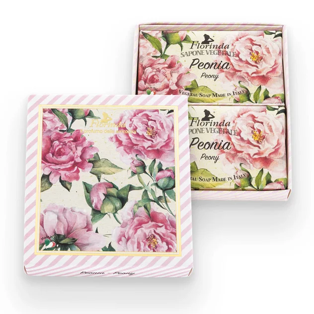 Mydlová kazeta Florinda - 2 x Mydlo Peonia 200 g