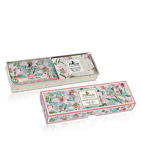 Mydlová kazeta Florinda Mosaico - Mydlo Giglio Rosa 200 g + 3 x vôňa Giglio vrecúško